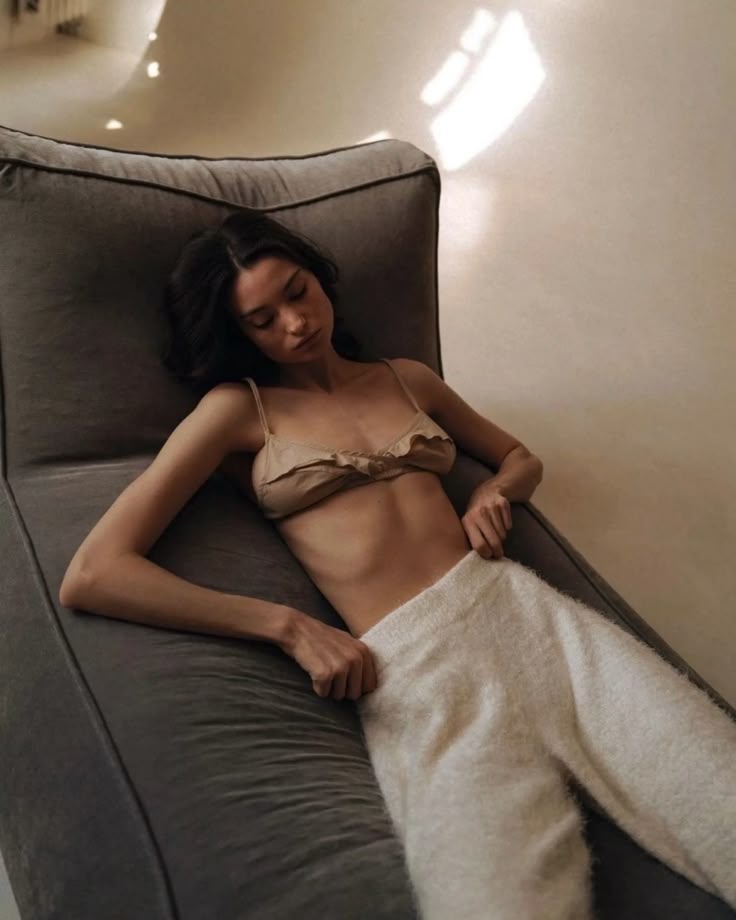 Reclining on linen, afternoon