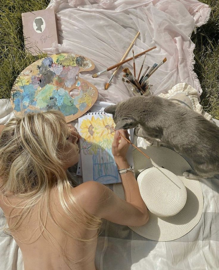 Painting in the garden