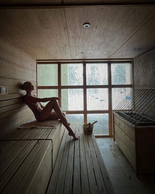 Sauna, forest window