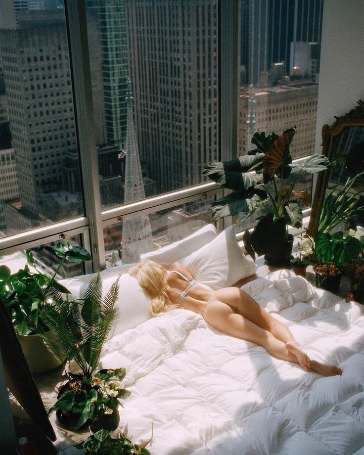 Portrait, downtown apartment, morning